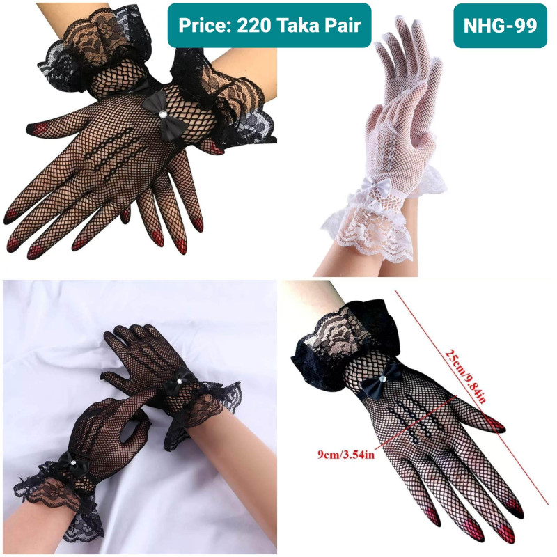 Ladies Party Net Stone Hand Socks