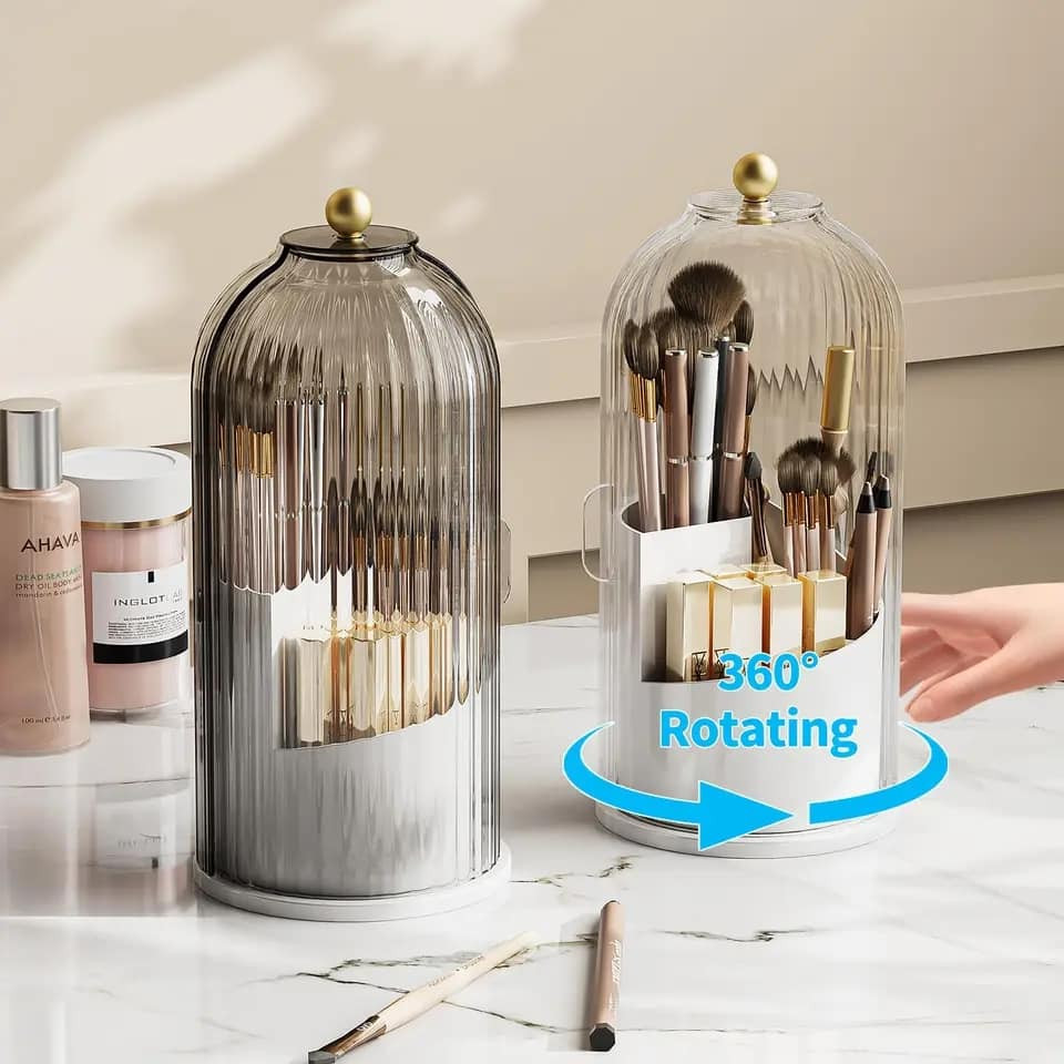 360° Rotating Luxury Makeup Brushes Holder