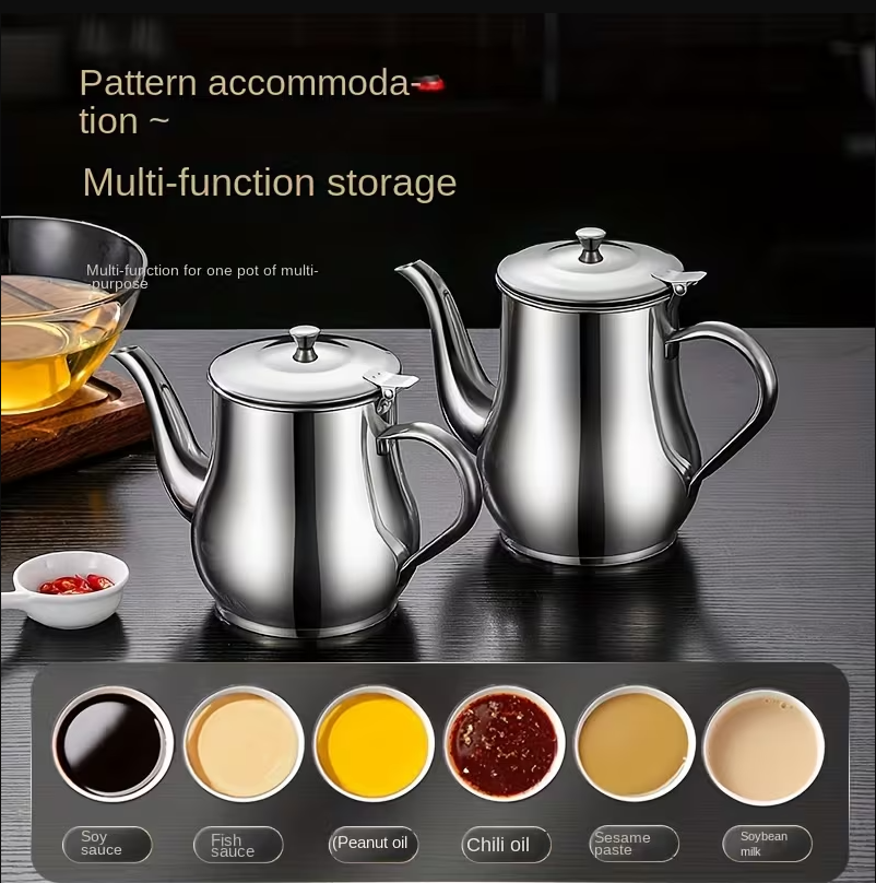 Filter Cooking Oil Pot 304 Stainless Steel Oil Strainer Pot Container