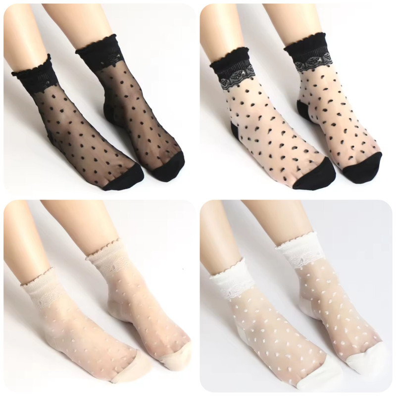 Polka dot patterns leg shocks