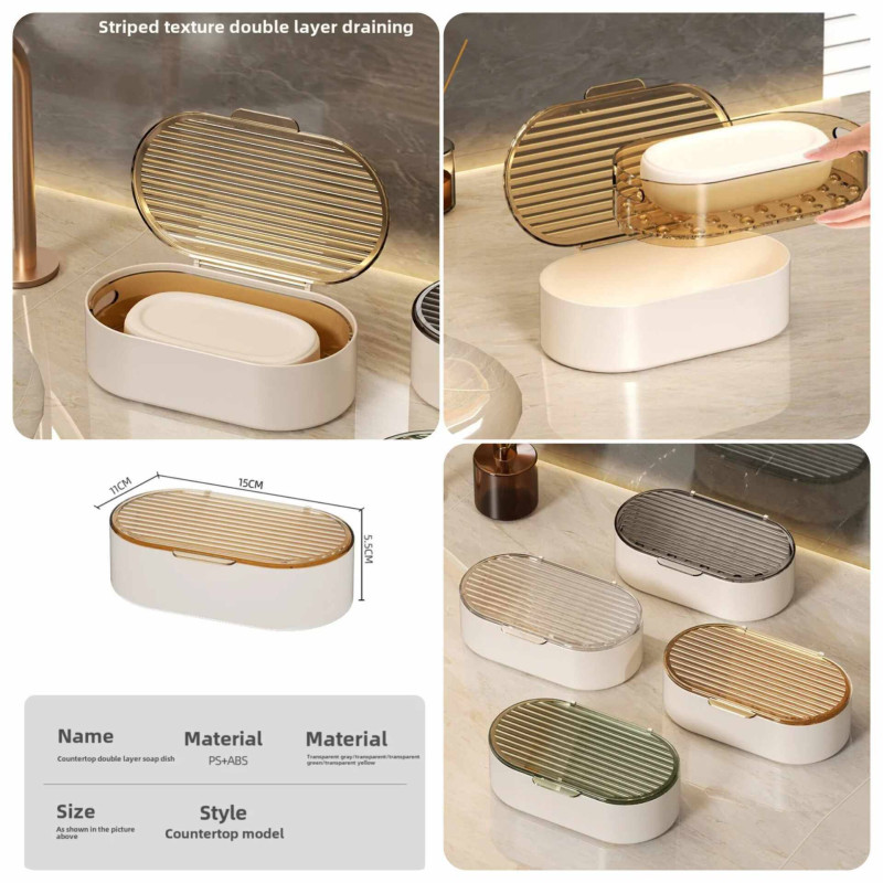 Bathroom Soap Tray with Lid