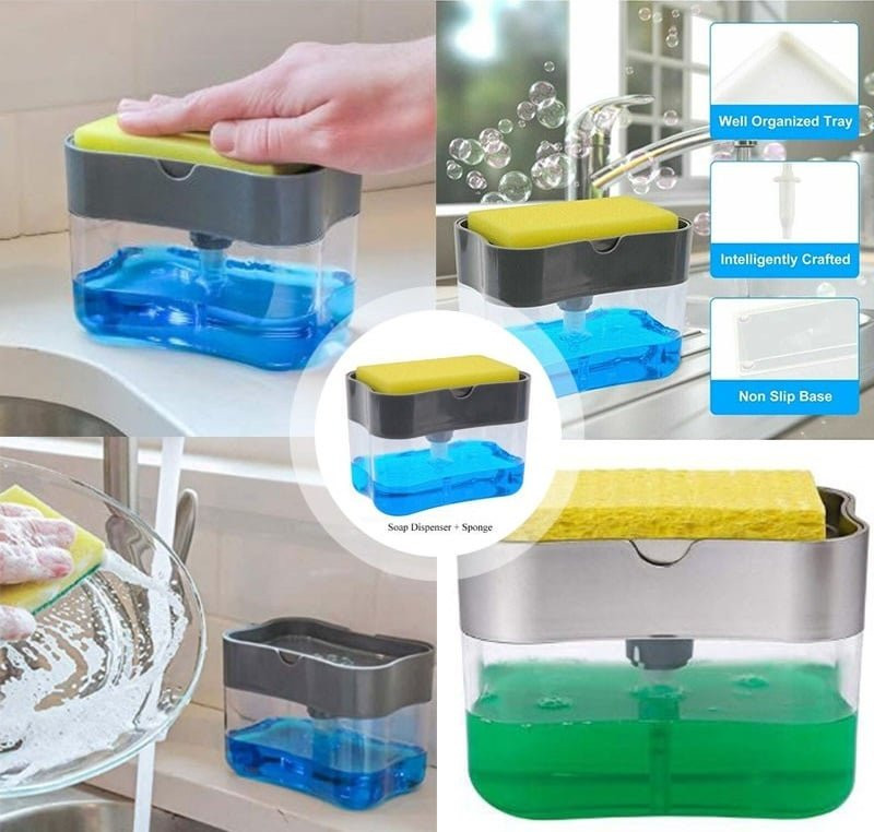 Magic Soap Dispenser With Sponge
