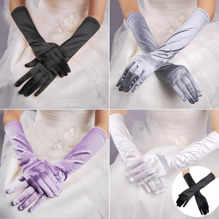 Long Satin Opera Glove For Women