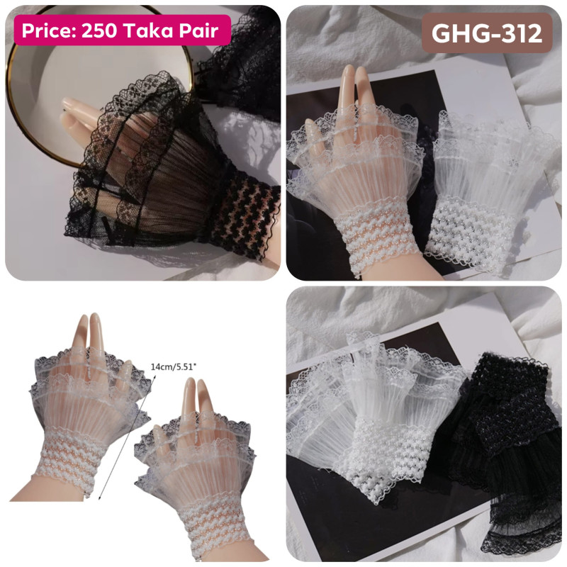 Stylish fingerless net hand socks