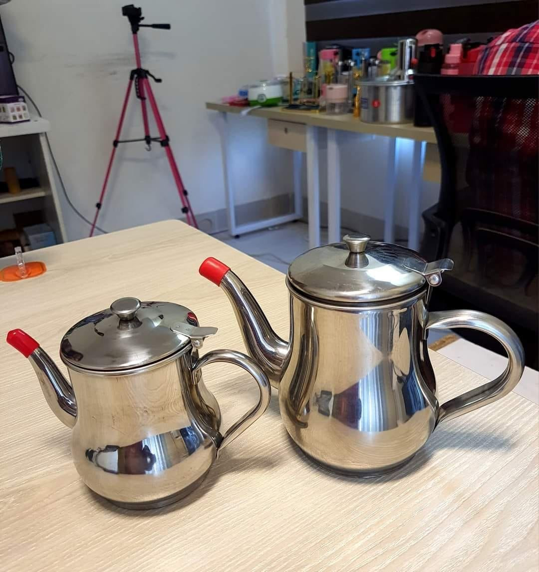 Stainless Steel Oil Strainer Pot Container Jug Storage Can With Filter Cooking Oil Pot For Kitchen Household Tools