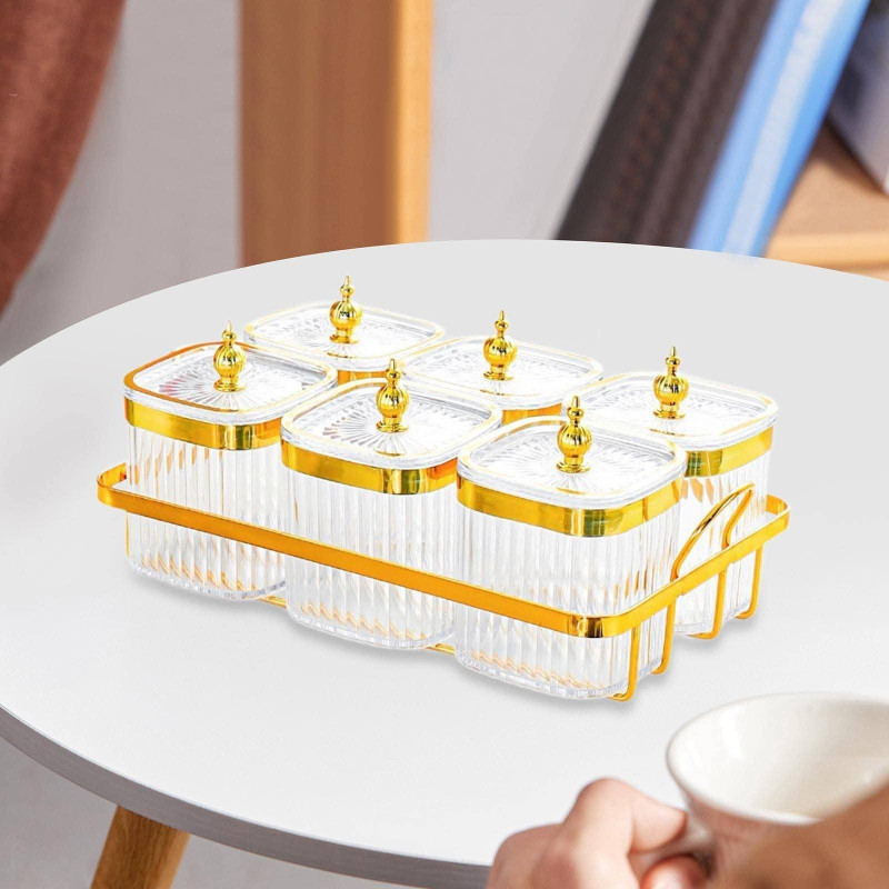 Amber Crown Spice Jar Set – Premium Edition